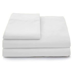 Bamboo bedding  in white color on bed