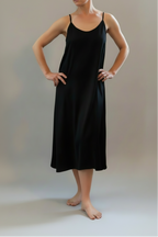 Black Bamboo Slip Dress