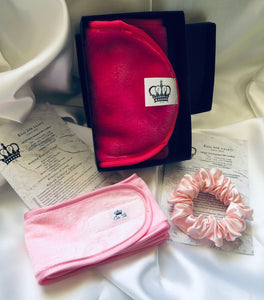 Pink Skincare Minnie Pack - Headband, Towel, Scrunchie - ELITE SILK NEW ZEALAND