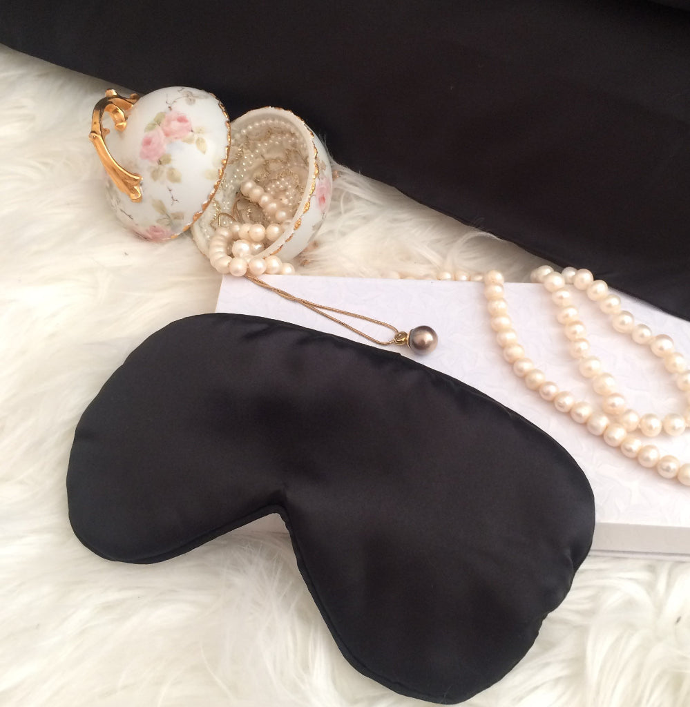 Silk sleep mask, colour Black 
