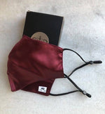 Elite Silk Burgundy Face Mask Made in New Zealand - Double Layer Mulberry Silk - ELITE SILK NEW ZEALAND