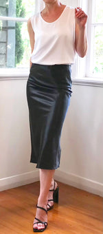 Liquid Skirt - Mulberry Silk Skirt black