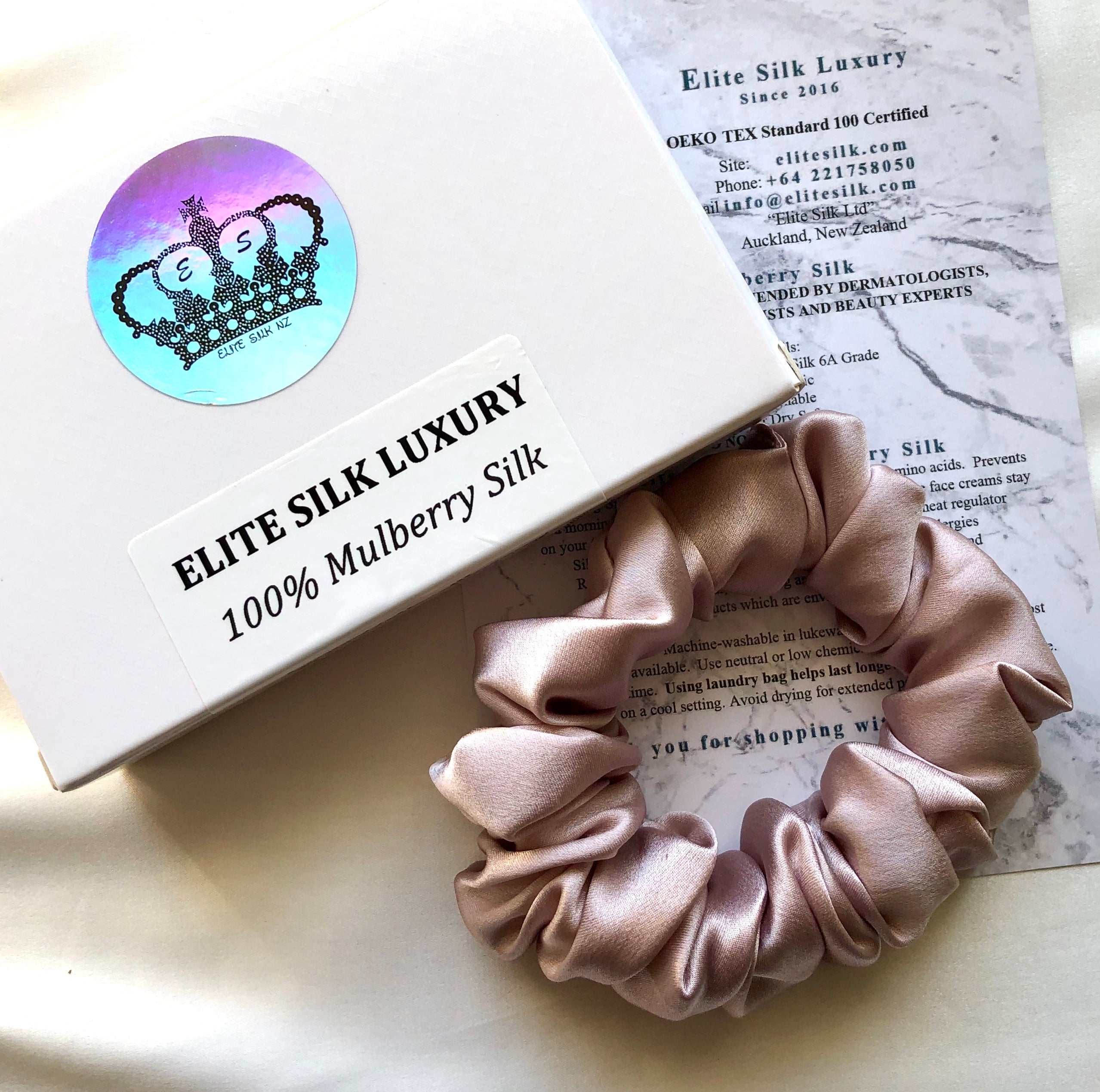 22 Momme Silk Scrunchies Made in New Zealand - ELITE SILK NEW ZEALAND